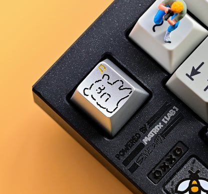 Line puppy keycaps, happy puppy aluminum alloy keycaps, personalized keycaps, keyboard decorative accessories