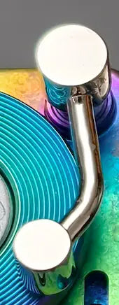 4U personalized keycaps for record players, Timascus‌，titanium alloy decorative keycaps, artistic custom keycaps