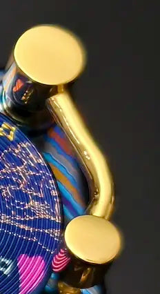4U personalized keycaps for record players, Timascus‌，titanium alloy decorative keycaps, artistic custom keycaps