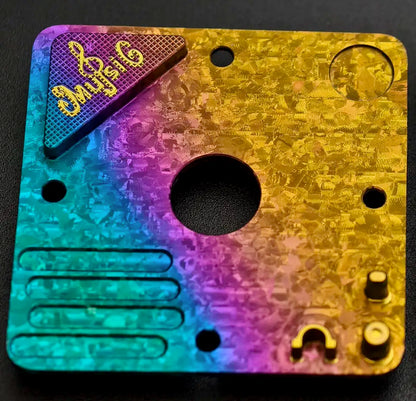 4U personalized keycaps for record players, Timascus‌，titanium alloy decorative keycaps, artistic custom keycaps
