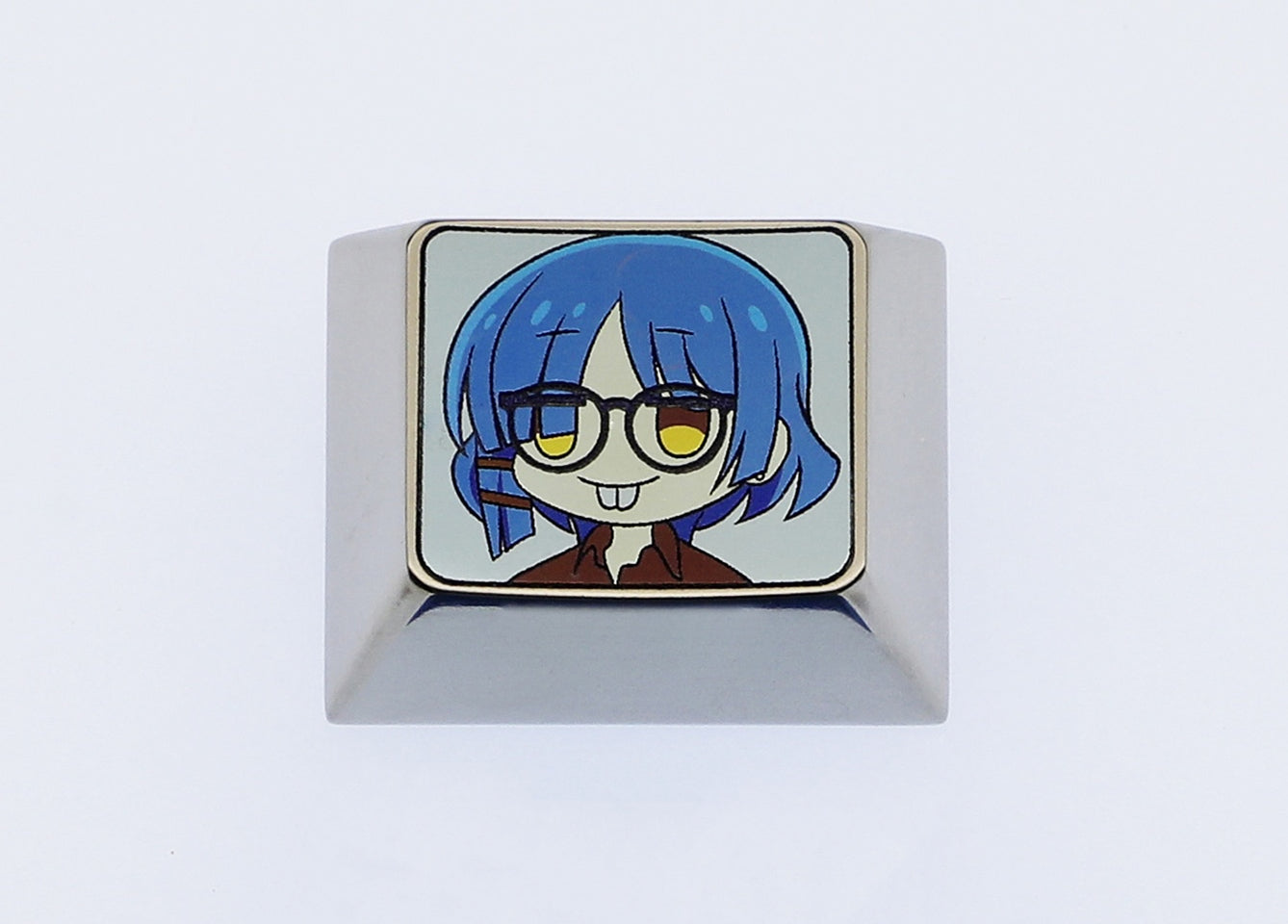 Bocchi The Rock! Yamada Ryo, 1.25U titanium alloy carved personalized keycaps, mechanical keyboard decorative keycaps.