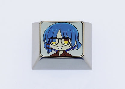 Bocchi The Rock! Yamada Ryo, 1.25U titanium alloy carved personalized keycaps, mechanical keyboard decorative keycaps.