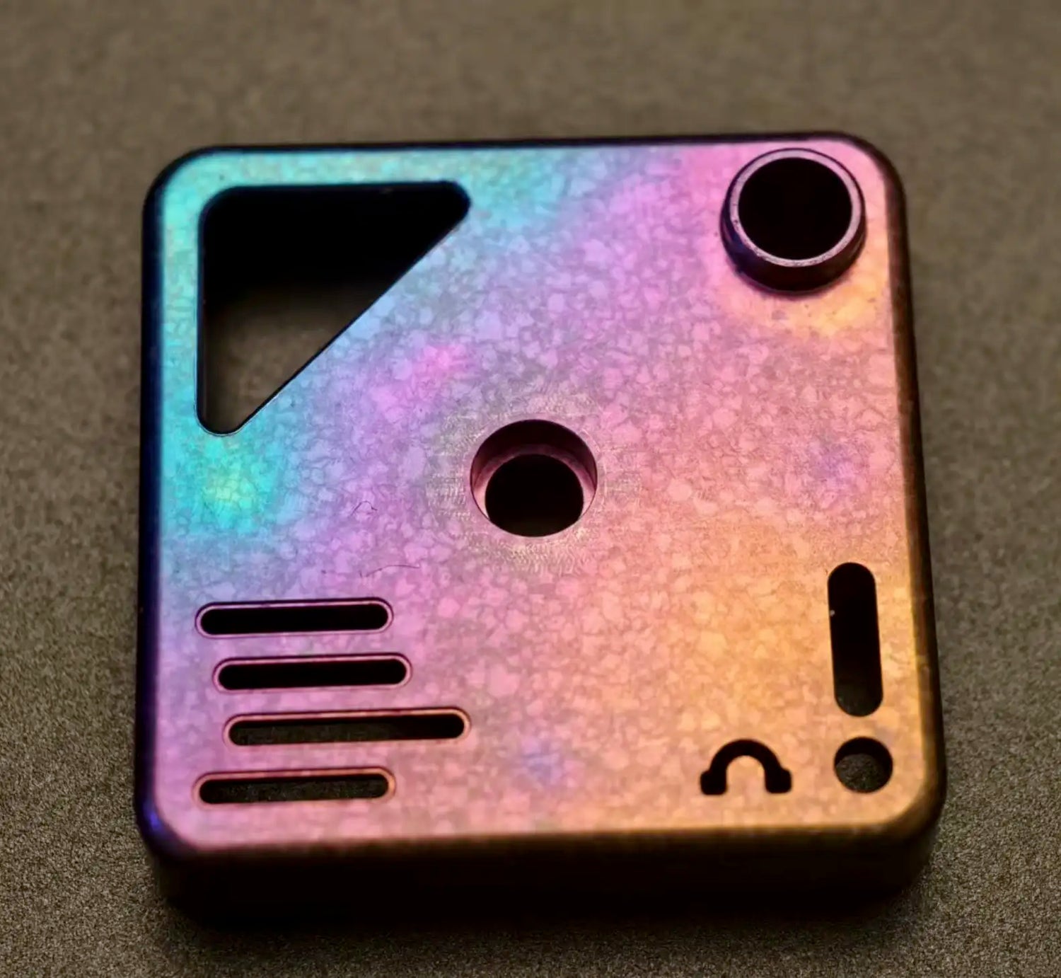 4U personalized keycaps for record players, Timascus‌，titanium alloy decorative keycaps, artistic custom keycaps