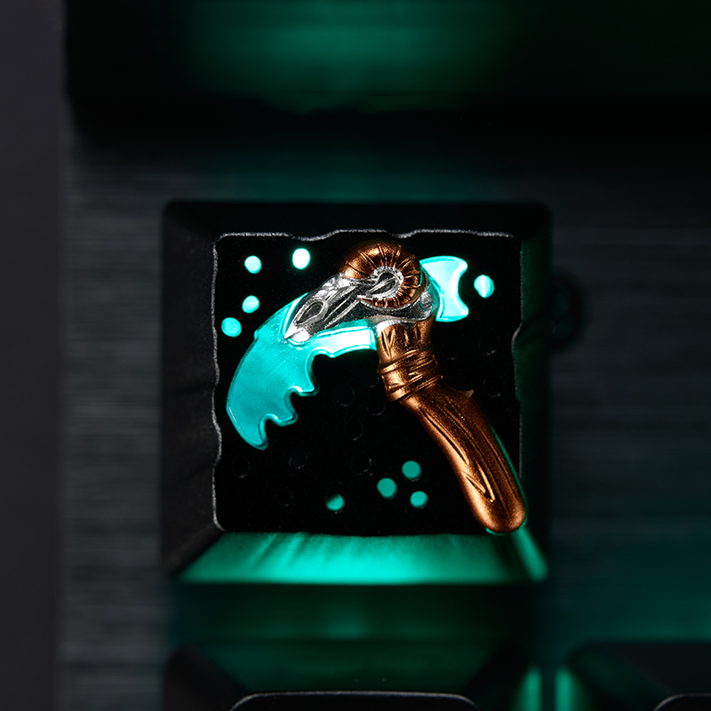 Dota2 mechanical keyboard original personalized keycap metal custom keycap, magnetic detachable design