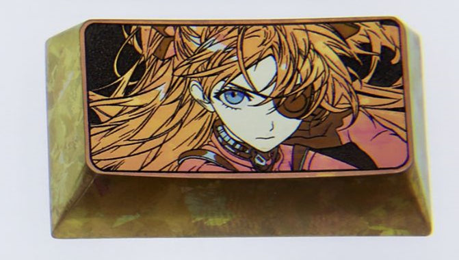 EVA， Asuka, titanium alloy TAB, CAPS, SHIFT, personalized keycap combination, anime character peripheral keycap series