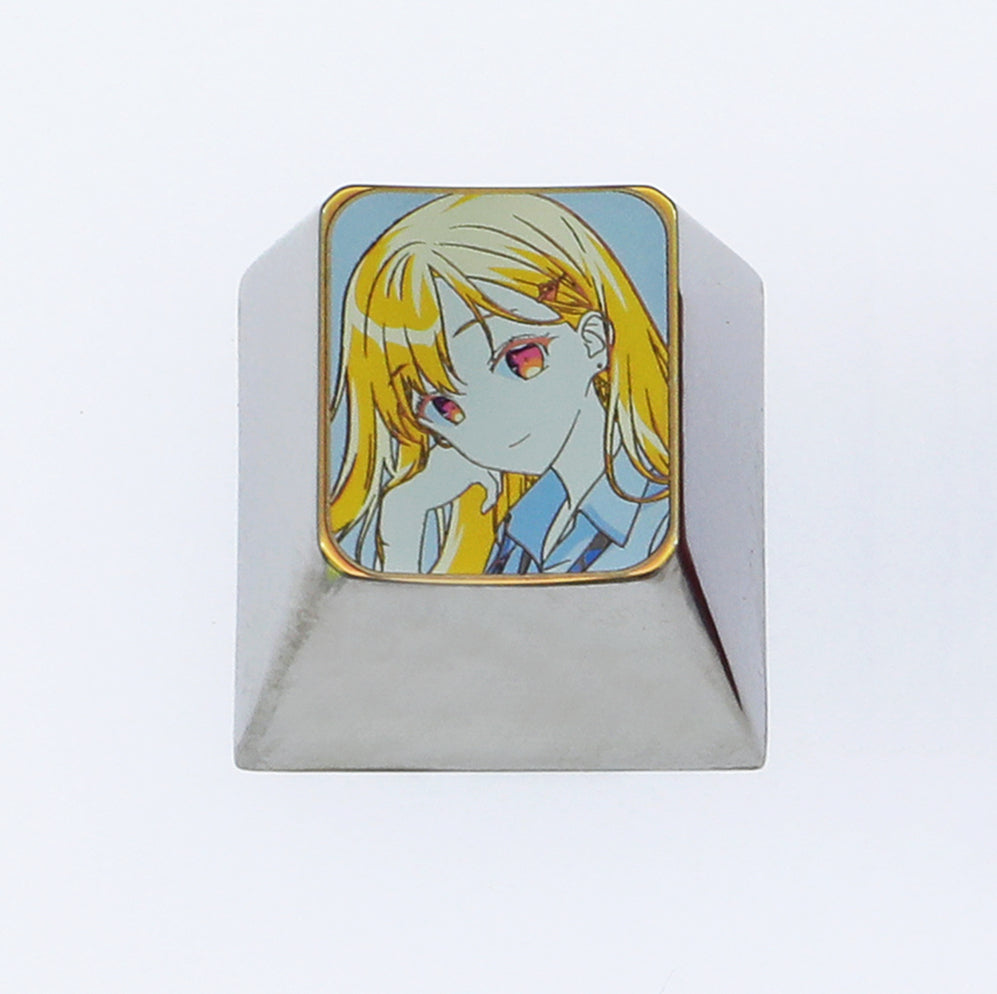 Yimei Life, colorful titanium alloy carved keycaps, personalized keycaps, mechanical keyboard decorative keycaps