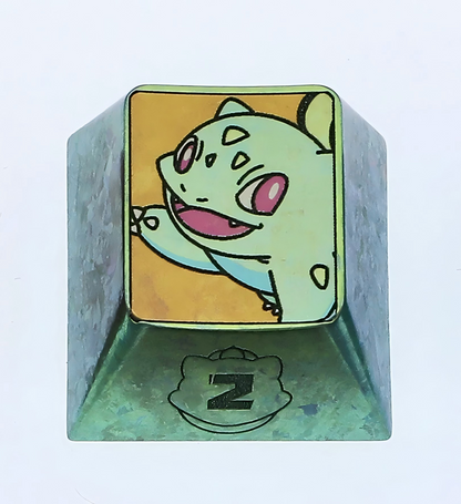Pok é mon Titanium Alloy Carving Keycaps 1U Personalized Keycaps, Metal Decorative Keycaps, Anime Metal Art Keycaps