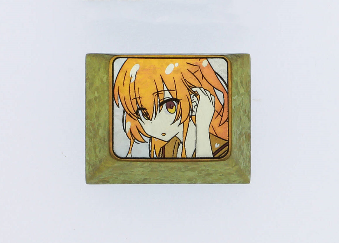 Bocchi The Rock!， Kita Ikuyo, 1.25U titanium alloy carved personalized keycaps, mechanical keyboard decorative keycaps