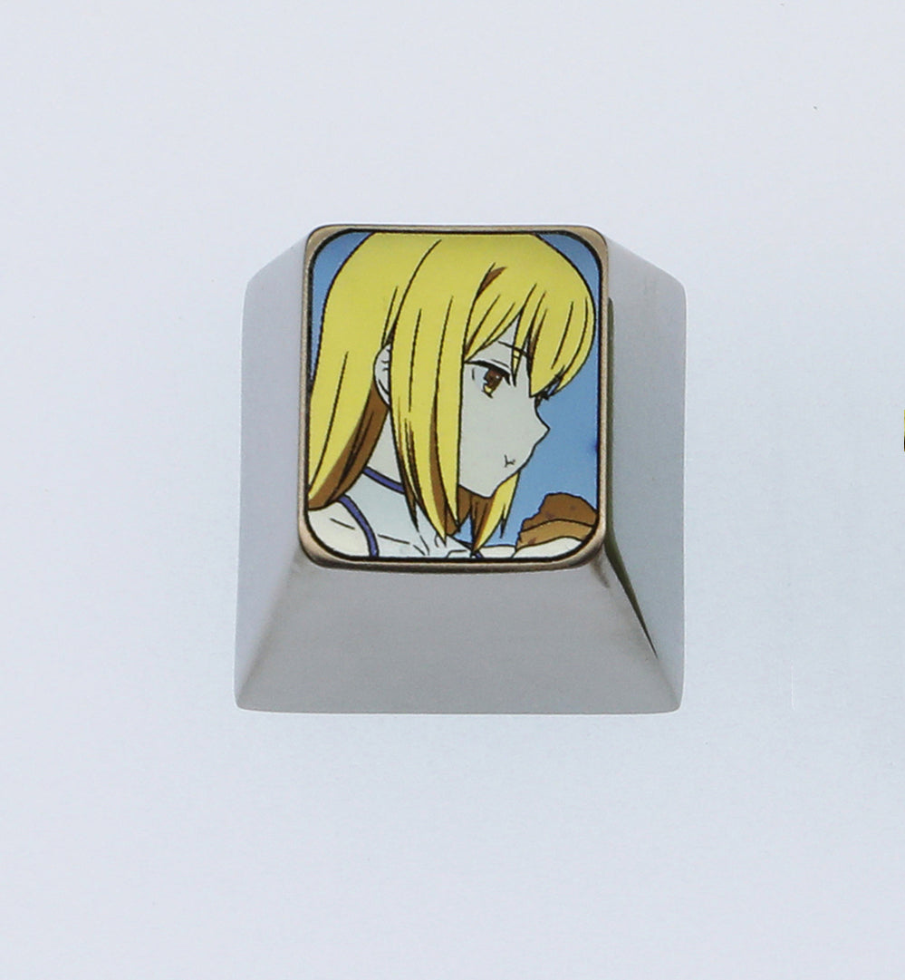 Aiz Wallenstein, titanium alloy color carved keycaps, personalized keycaps, decorative keycaps