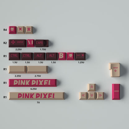 Large font mechanical keyboard keycaps complete set PBT thermal sublimation cherry factory height