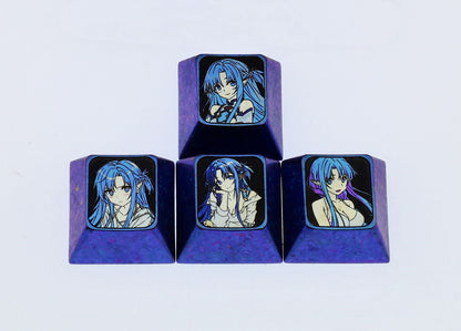 Yuuki Asuna， Titanium alloy directional key combination set, metal personalized keycaps, keyboard decorative keycaps