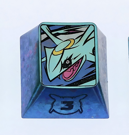 Pok é mon Titanium Alloy Carving Keycaps 1U Personalized Keycaps, Metal Decorative Keycaps, Anime Metal Art Keycaps