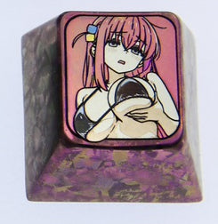BOCCHI THE ROCK! 3 character 1U titanium alloy personalized keycaps, metal keycaps around anime and music characters