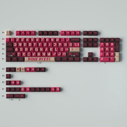 Large font mechanical keyboard keycaps complete set PBT thermal sublimation cherry factory height