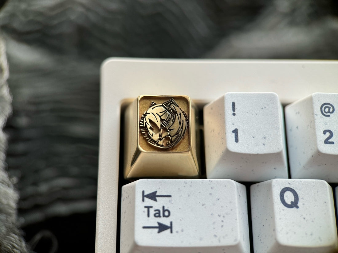 Hatsune Miku head badge, 1U brass personalized key cap, keyboard decorative key cap