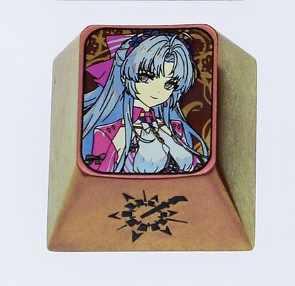 Wuthering Waves Phoebe&amp;Camellia&amp;Charlotte Montelli 1U Color Titanium Keycaps, Metal Personalized Keycaps