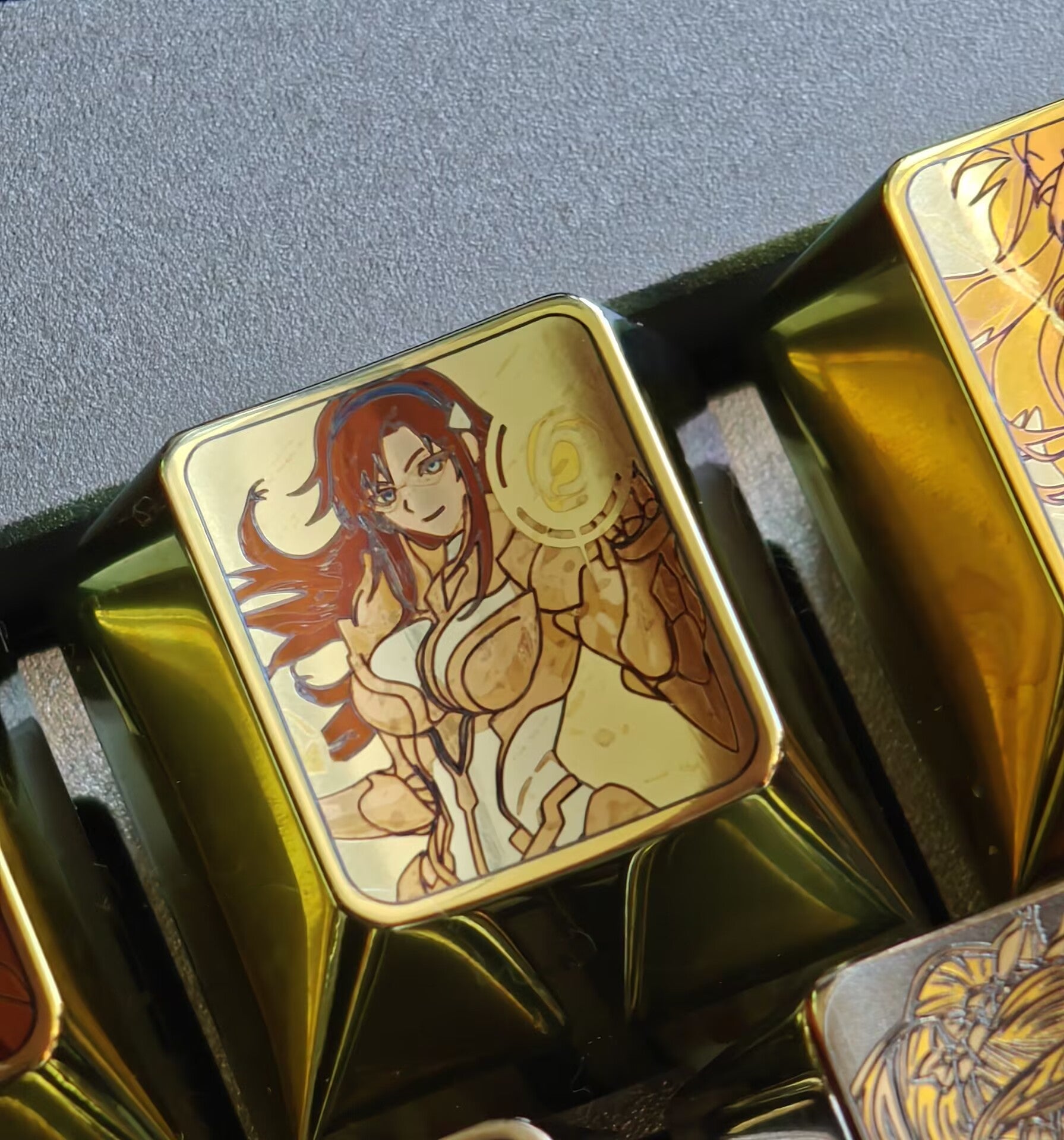 EVA/Saint doujin，Titanium alloy metal keycaps, personalized keycaps, keyboard decorative keycaps
