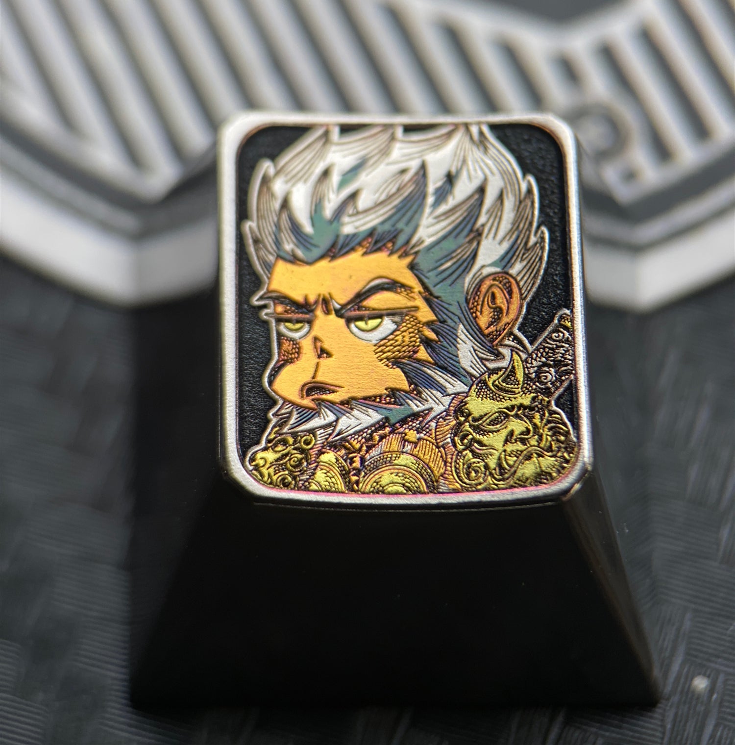 Q-version Black Myth: Wukong, colored titanium alloy keycaps, mechanical keyboard decorative keycaps.