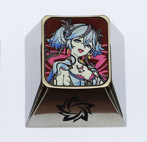 Wuthering Waves Phoebe&amp;Camellia&amp;Charlotte Montelli 1U Color Titanium Keycaps, Metal Personalized Keycaps