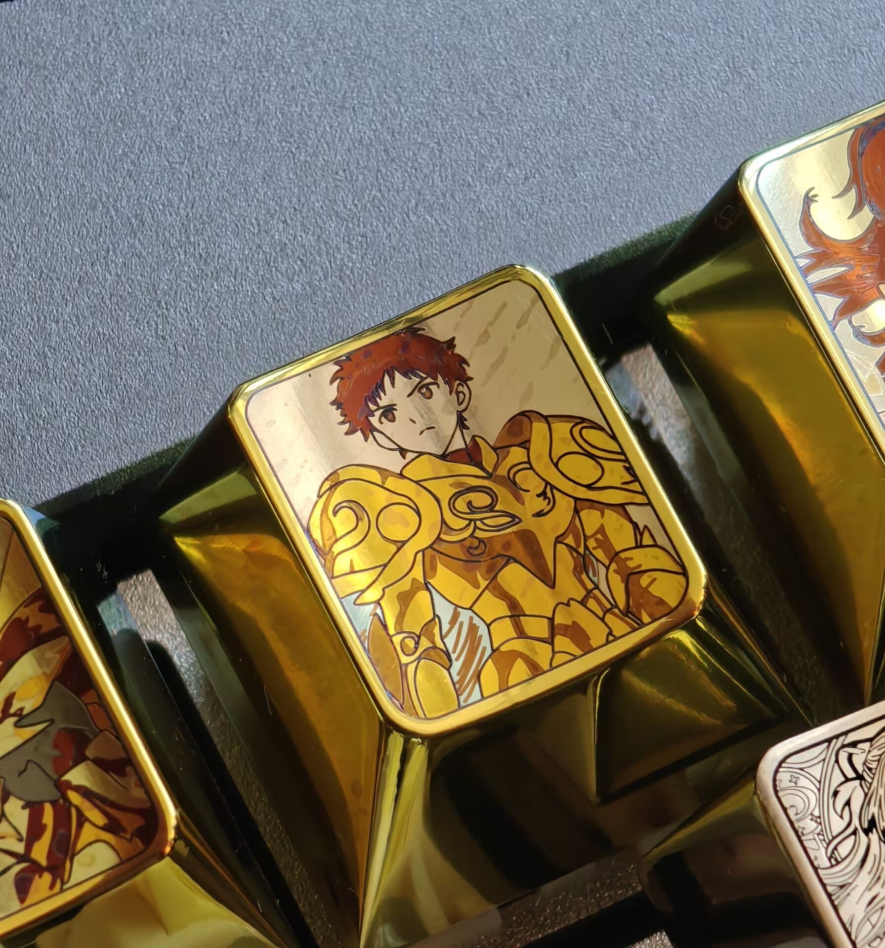 EVA/Saint doujin，Titanium alloy metal keycaps, personalized keycaps, keyboard decorative keycaps