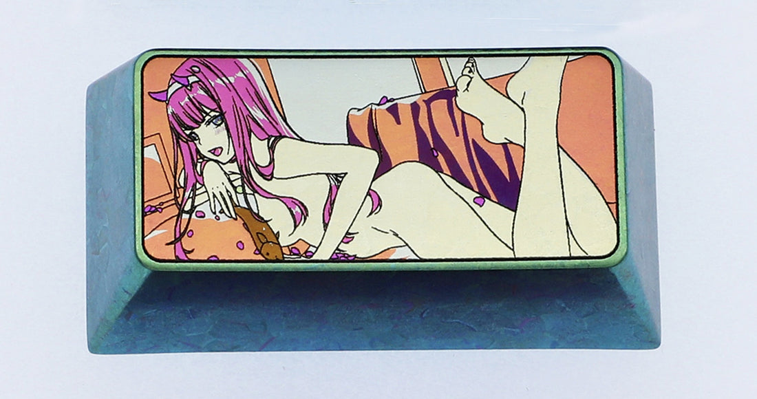 DARLING in the FRANXX 02， Colorful titanium alloy 2U carved keycaps, personalized keycaps