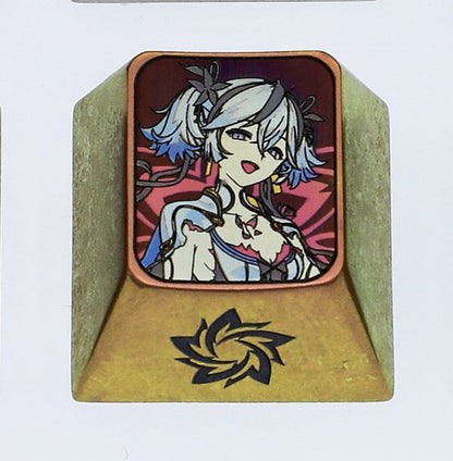 Wuthering Waves Phoebe&amp;Camellia&amp;Charlotte Montelli 1U Color Titanium Keycaps, Metal Personalized Keycaps