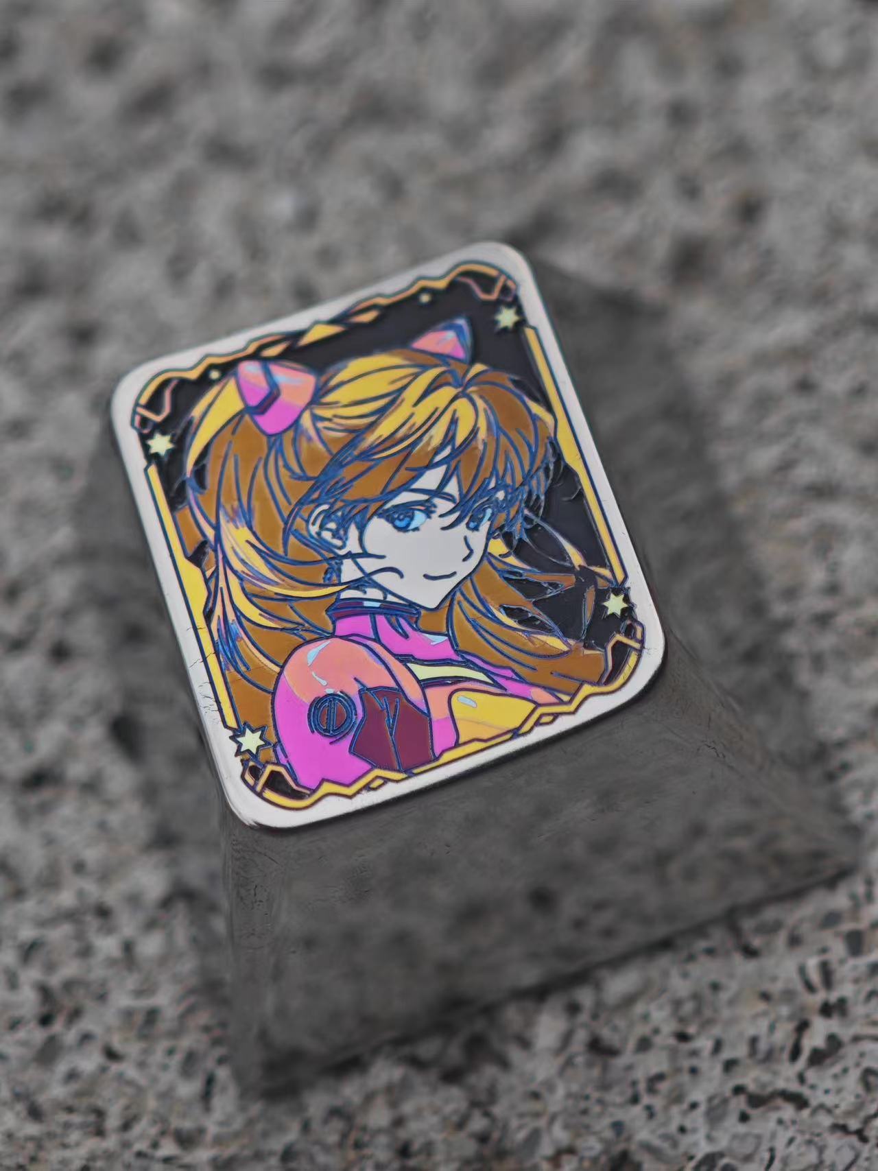 Tomorrow Fragrance Color Titanium/Etching, Titanium Alloy 1U Carving Keycaps