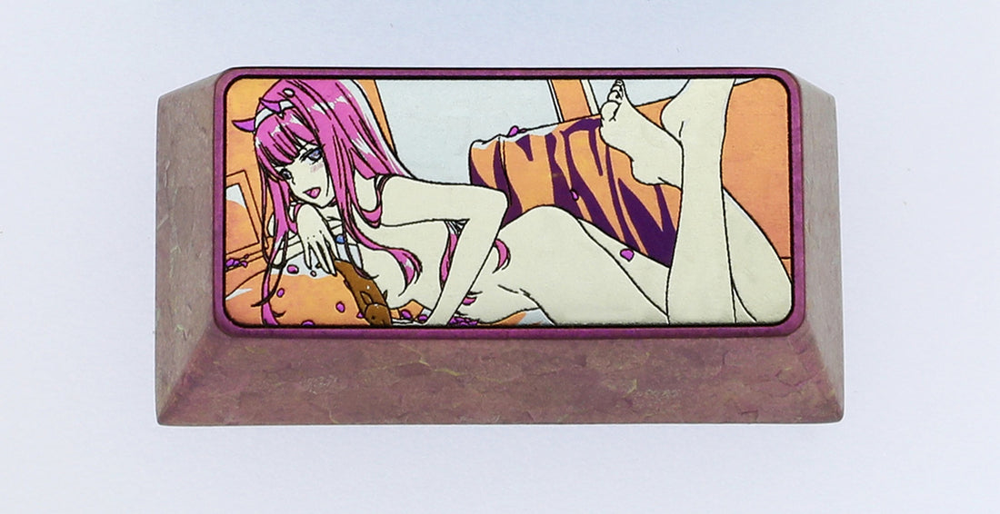 DARLING in the FRANXX 02， Colorful titanium alloy 2U carved keycaps, personalized keycaps