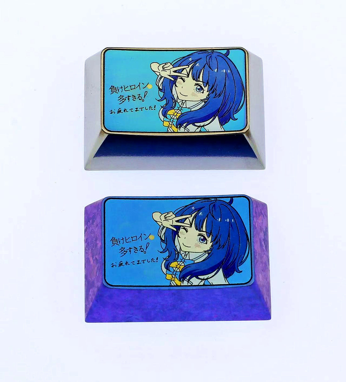 Yanami, 1.5U (tab) titanium alloy personalized keycaps, anime character decorative keycaps, metal art keycaps