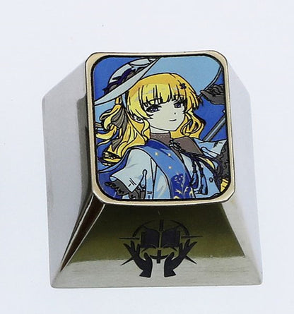 Wuthering Waves Phoebe&amp;Camellia&amp;Charlotte Montelli 1U Color Titanium Keycaps, Metal Personalized Keycaps