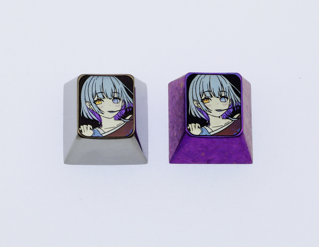 BanG Dream!  R ā na Kaname titanium alloy 1U metal personalized keycap, decorative keycap