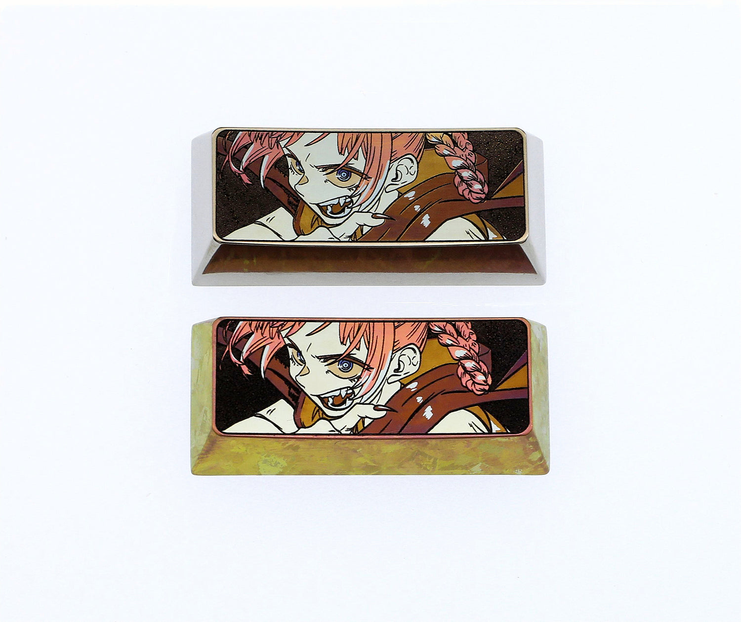 Nanakusa, 2.25U titanium alloy metal personalized keycap, mechanical keyboard decorative keycap.