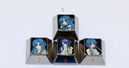Yuuki Asuna， Titanium alloy directional key combination set, metal personalized keycaps, keyboard decorative keycaps