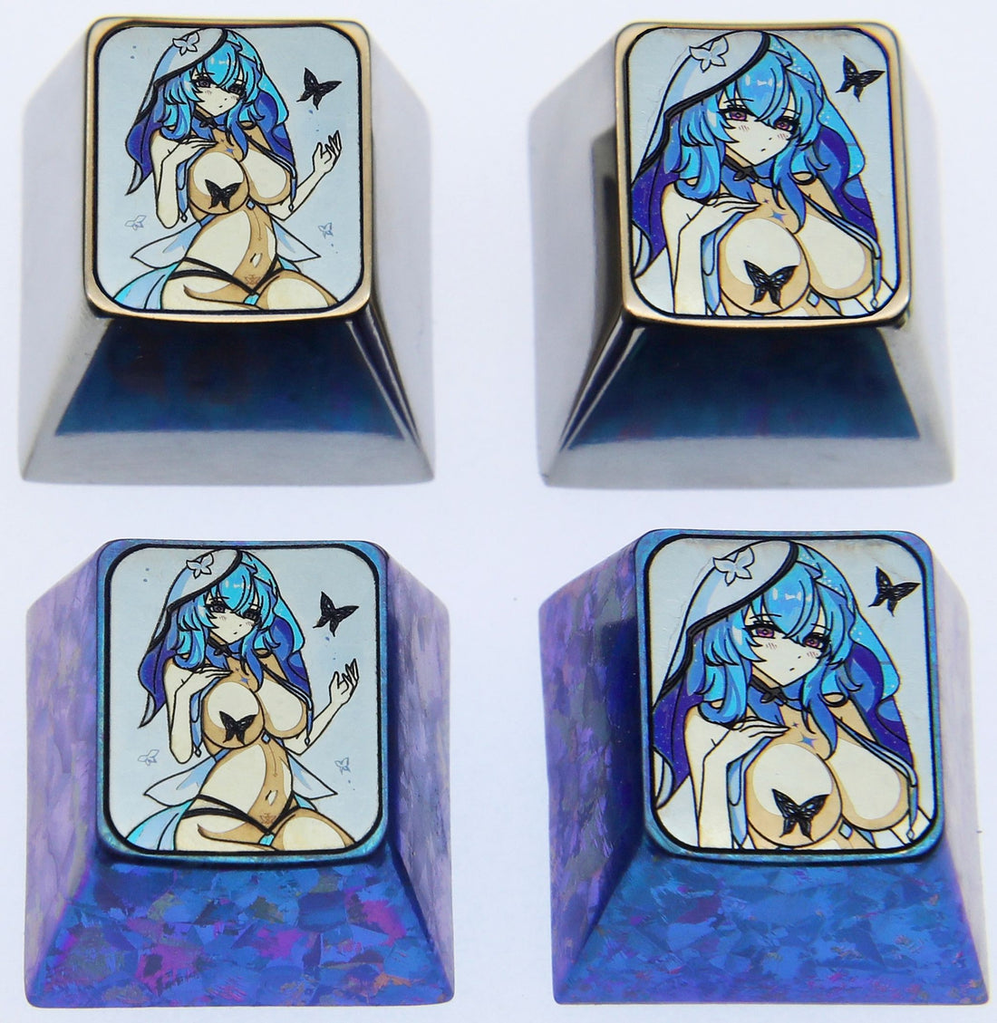 Wuthering Waves，The Shorekeeper， Two 1U titanium alloy personalized keycaps, anime game keycaps