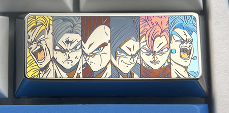 Dragon Ball character 2.25U colorful titanium alloy personalized keycaps, mechanical keyboard decorative keycaps.