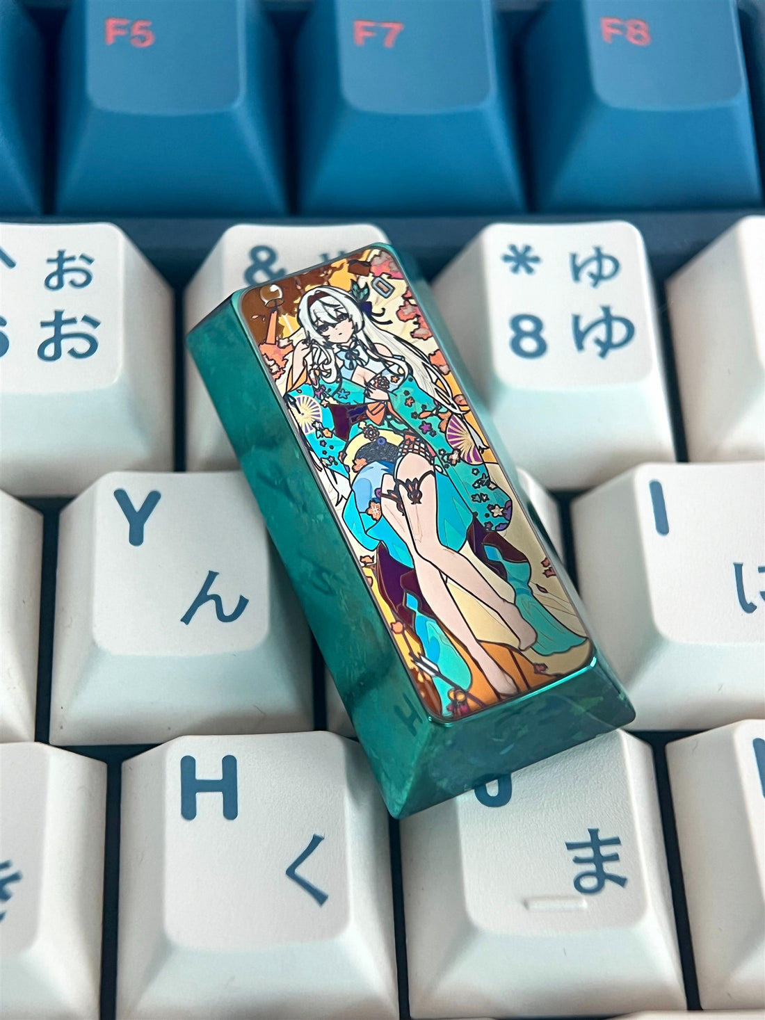 Honkai Star Rail，Firefly， Titanium alloy pad area vertical 2U personalized keycap, decorative keycap