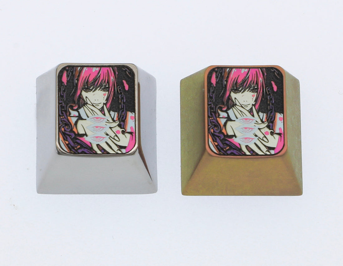 Chainsaw Man, Makima, 1U titanium alloy personalized keycaps, decorative keycaps, keyboard metal keycaps