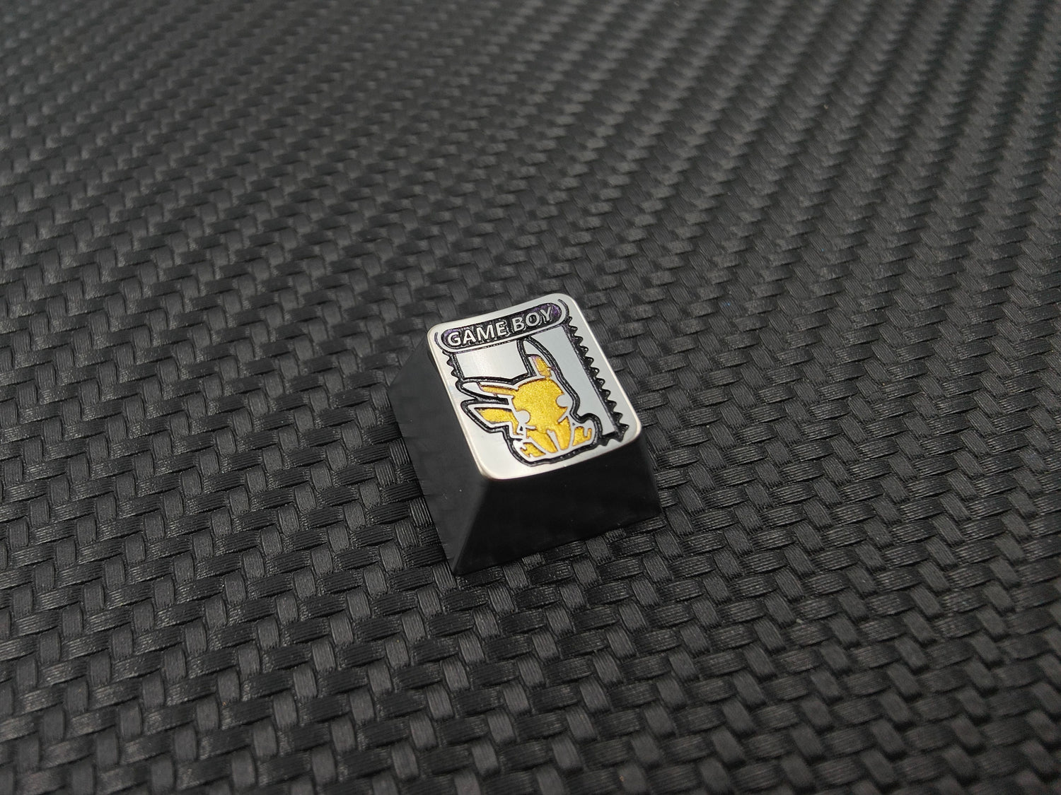 Pok é mon, Pikachu, Gengar, zinc alloy carved keycaps, mechanical keyboard metal decorative keycaps.