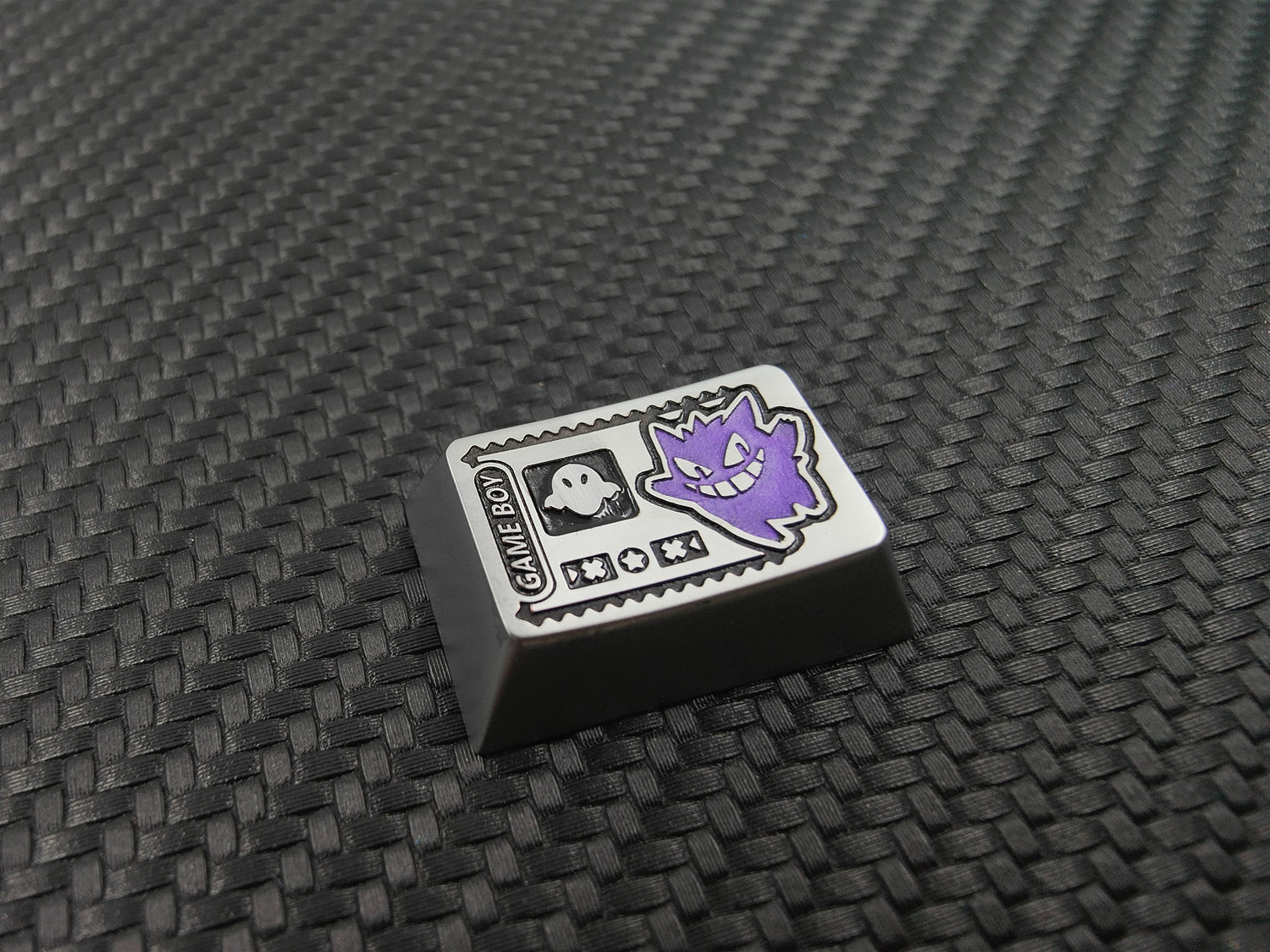 Pok é mon, Pikachu, Gengar, zinc alloy carved keycaps, mechanical keyboard metal decorative keycaps.