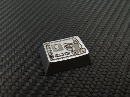 Pok é mon, Pikachu, Gengar, zinc alloy carved keycaps, mechanical keyboard metal decorative keycaps.