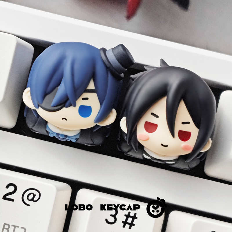 Black Butler， Multi colored resin molded personalized keycaps, mechani ...