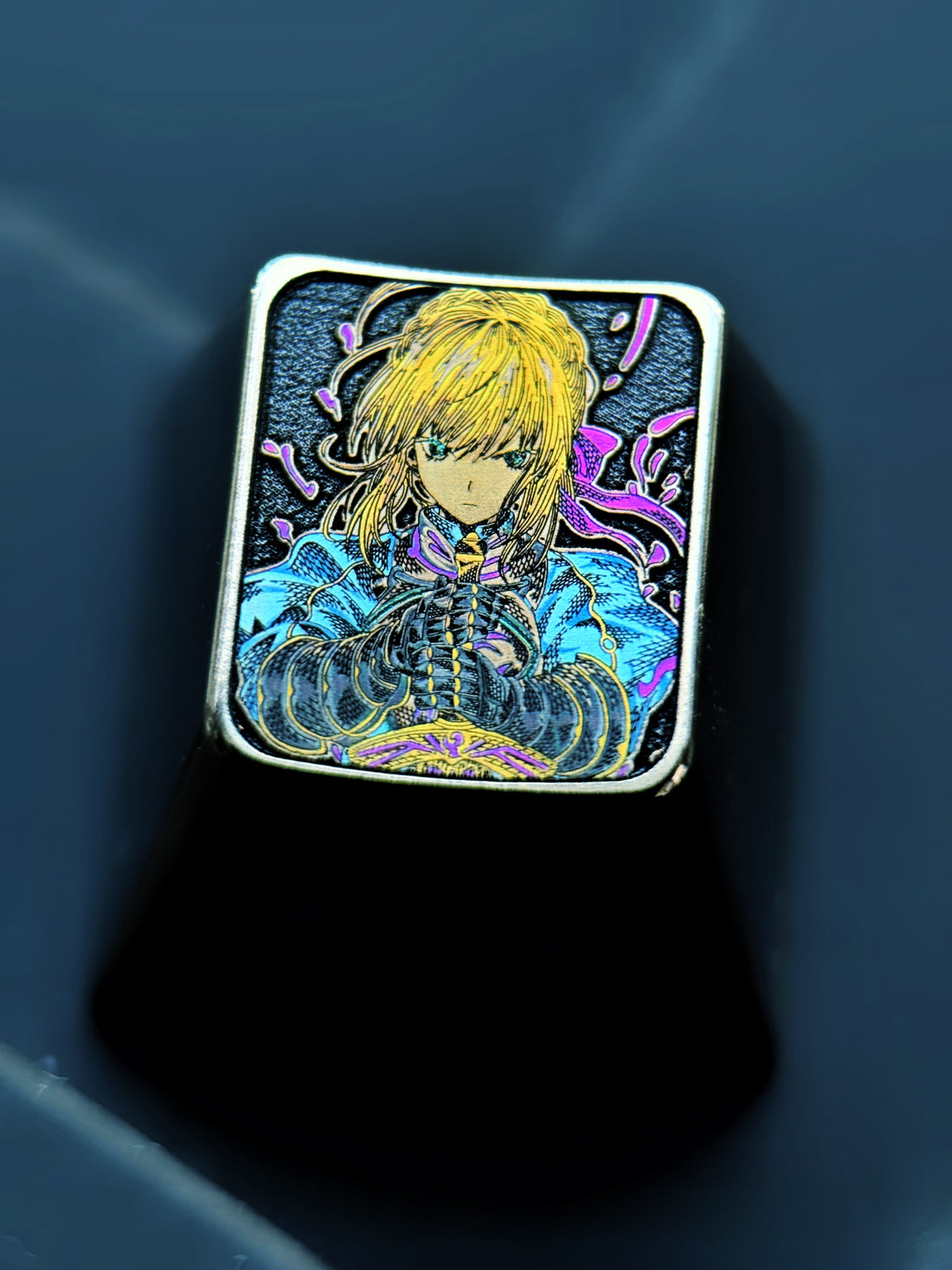 Fate，Altria Pendragon， Precision carved titanium alloy colored keycaps, mechanical keyboard decorative keycaps
