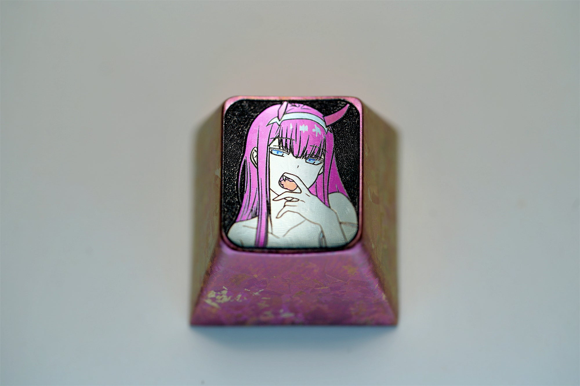 DARLING in the FRANXX02, Anime titanium alloy 1U personalized keycap, keyboard decorative keycap.