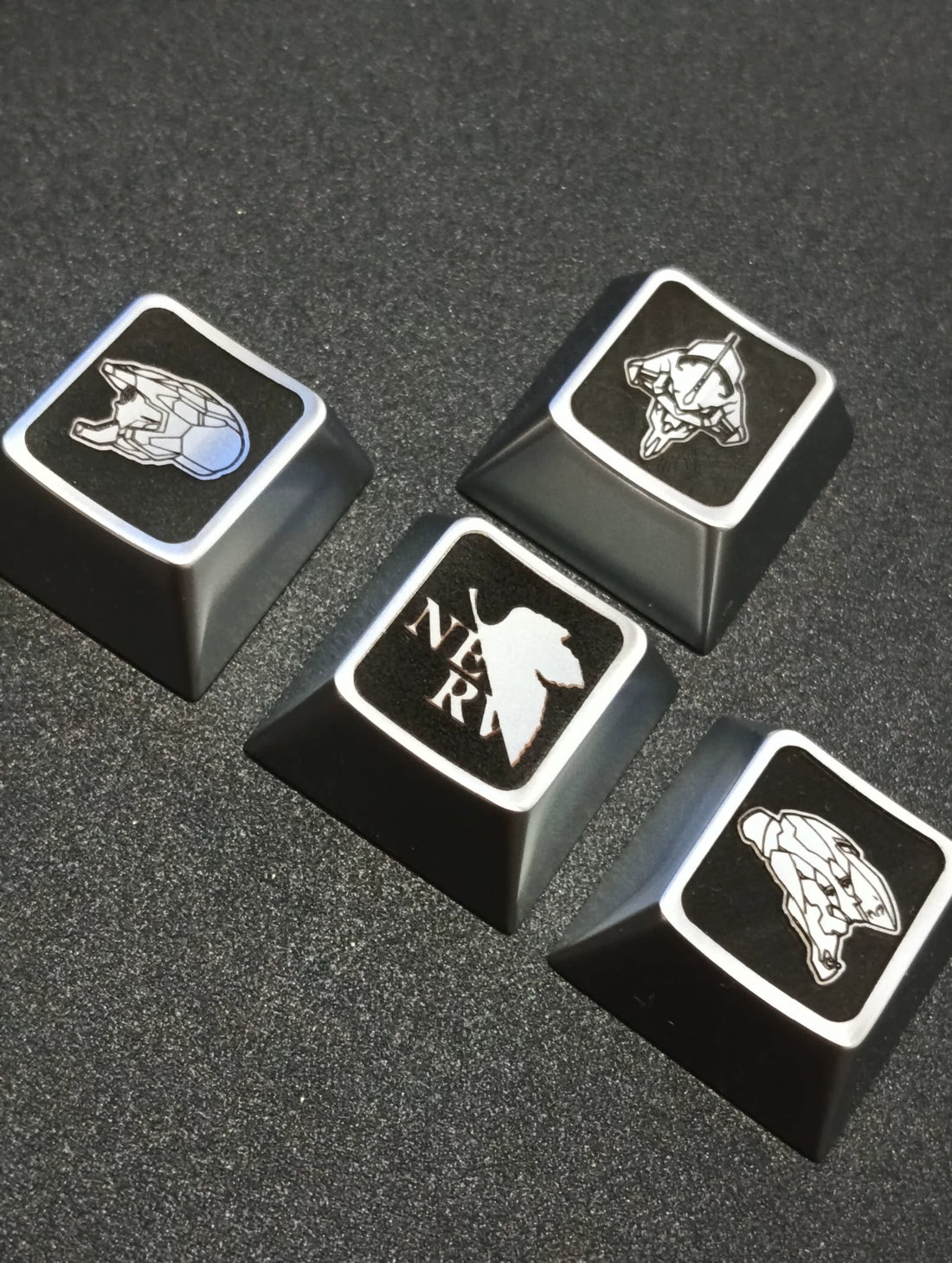 EVAlogo， Mech avatar directional key set, zinc alloy personalized keycaps, anime metal keycaps peripheral