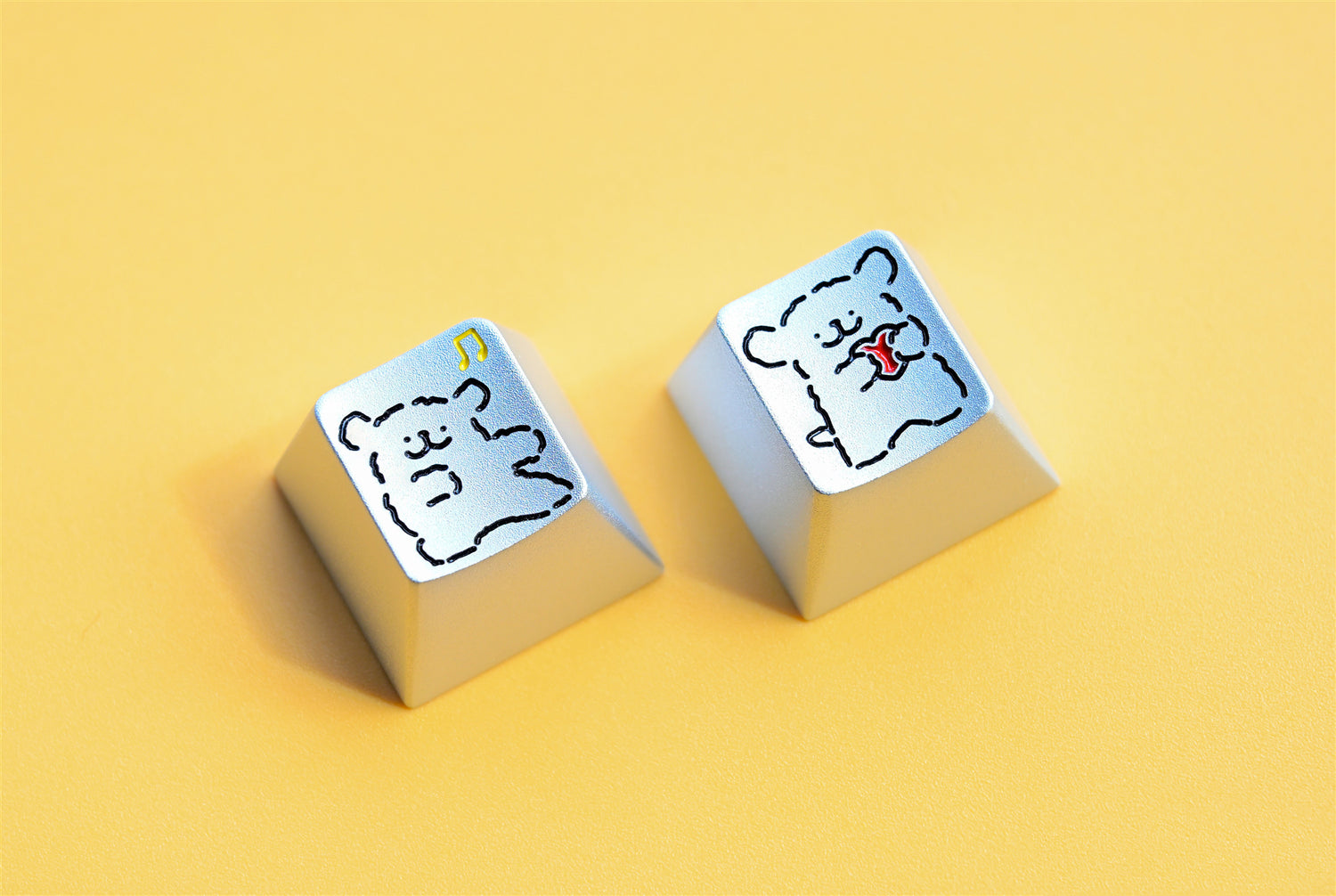 Line puppy keycaps, happy puppy aluminum alloy keycaps, personalized keycaps, keyboard decorative accessories
