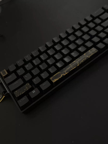 Chinese Lacquer, Lacquer Keycaps · Cracked Gold, Personalized Keycaps, Resin Coated Keycaps, Mechanical Keyboard Decorative Keycaps