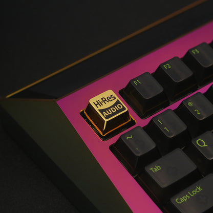 HIFI certified enamel gold-plated mechanical keyboard with zinc aluminum alloy personalized keycaps