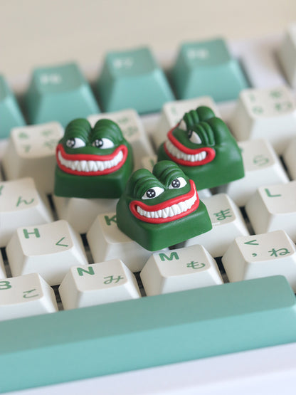Personalized keycaps, sad frog, Pepe creative resin keycaps, cartoon cute keyboard keycaps