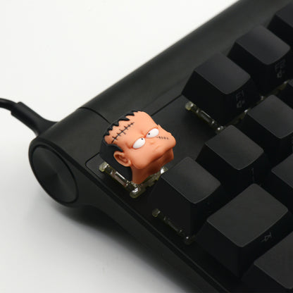 Dragon Ball， Artificial human No. 8, resin molded personalized keycaps, mechanical keyboard decorative keycaps, cartoon character keycaps.