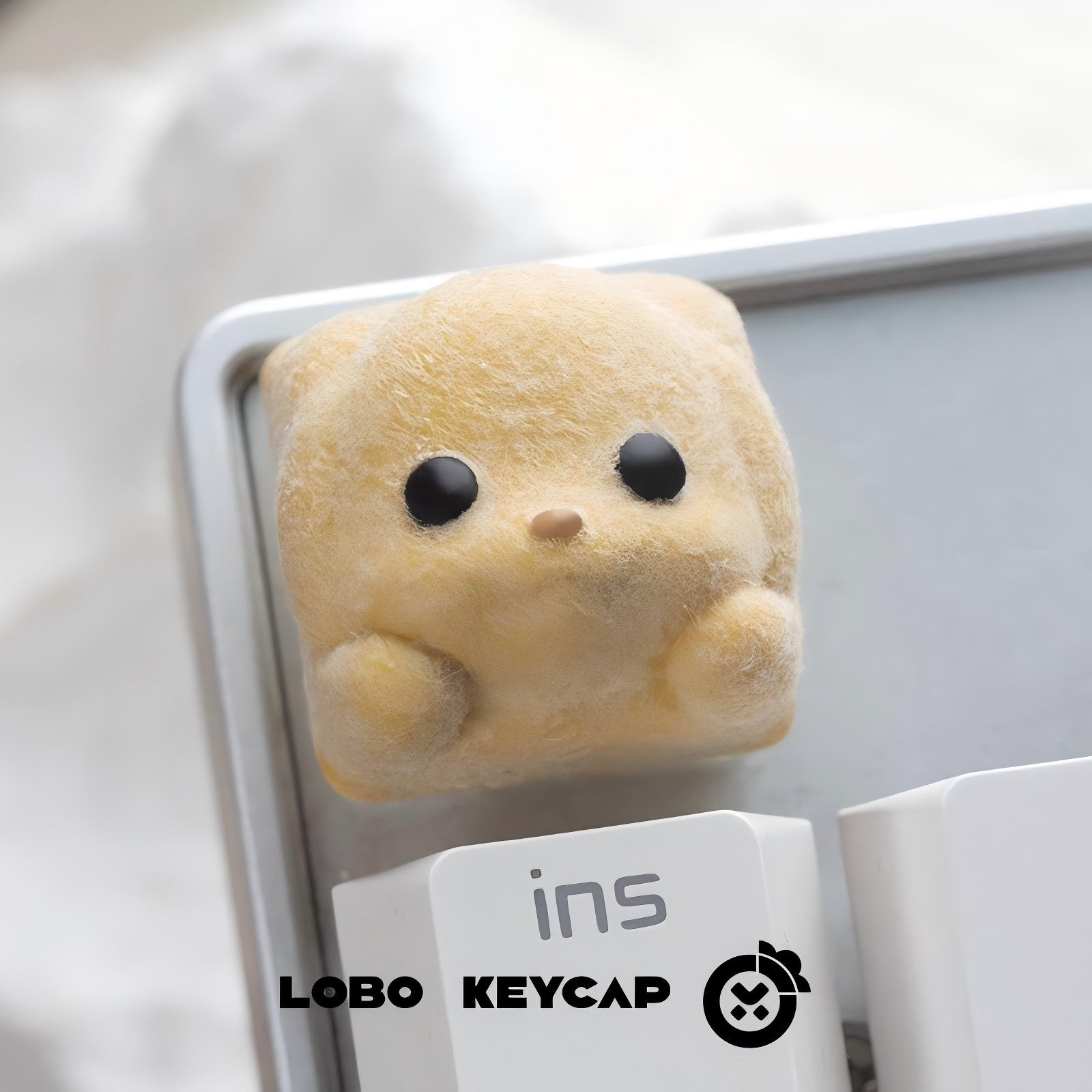 Senbel~Cute and Cute Pet Resin Plush Craftsmanship Art Keycaps for Poodle Dogs